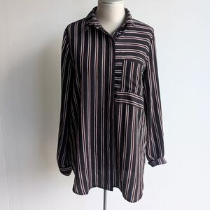 Atmosphere Striped Button Down Shirt